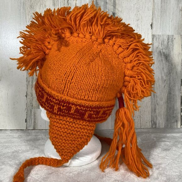 Nepal Wool Colorful Mohawk Beanie Trapper Fleece Lined Ski Ear Flap Snowboarding - Picture 1 of 6